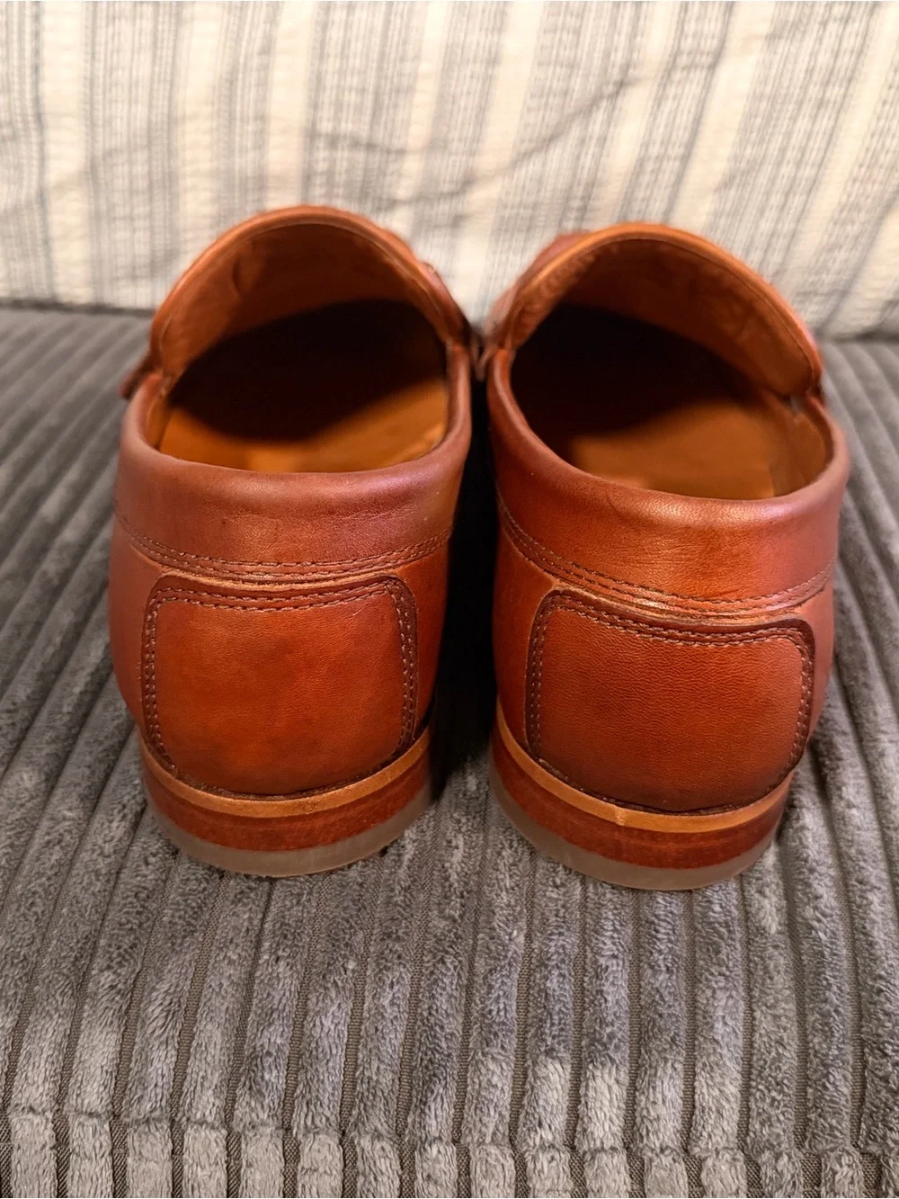 Donald J. Pliner Chestnut Leather Bit Loafers